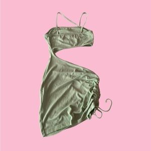 Shein | teal cut out body con dress!